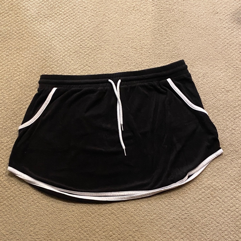 No Boundaries Black Skirt with White Accents